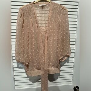 Sheer blouse with sheer camisole